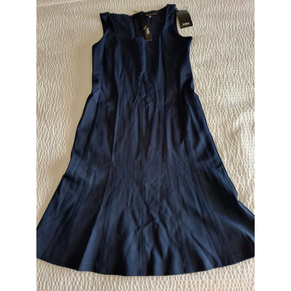 White House Black Market Seamed Mermaid Midi Dress Officer Blue 570357662 12